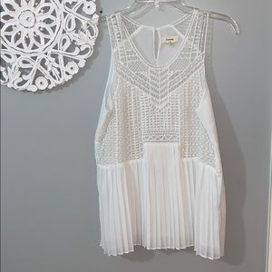 White flowy tank top